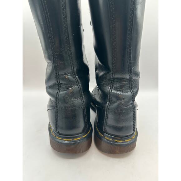 Vintage Dr Martens 1420 14 Eye black leather Combat boots England m 7 W 8 - Picture 6 of 9